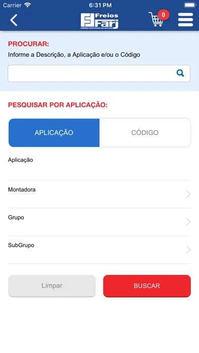 Freios Farj - Catálogo Screenshots