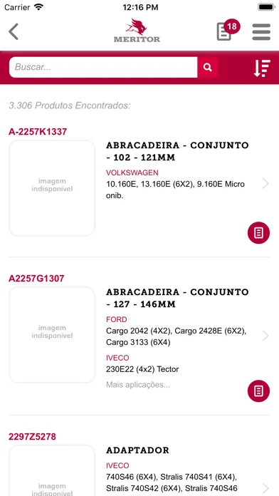 Meritor - Catálogo Ekran Görüntüleri