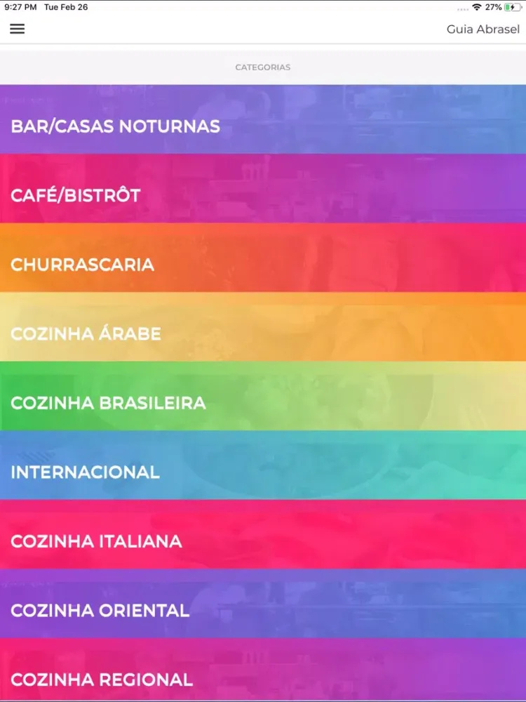 Guia Gastronômico ABRASEL AL iPad 应用截图