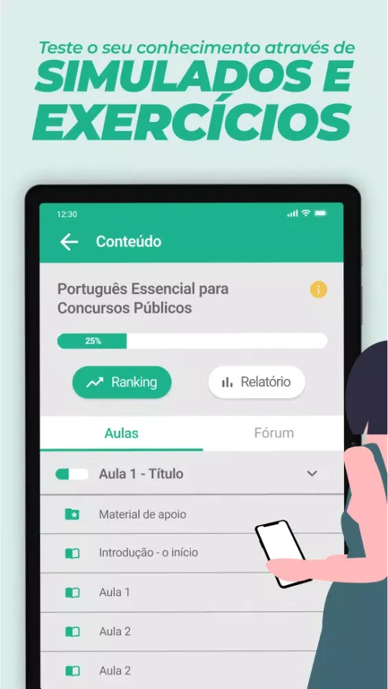 Capturas de tela do Aulapp Corporativo