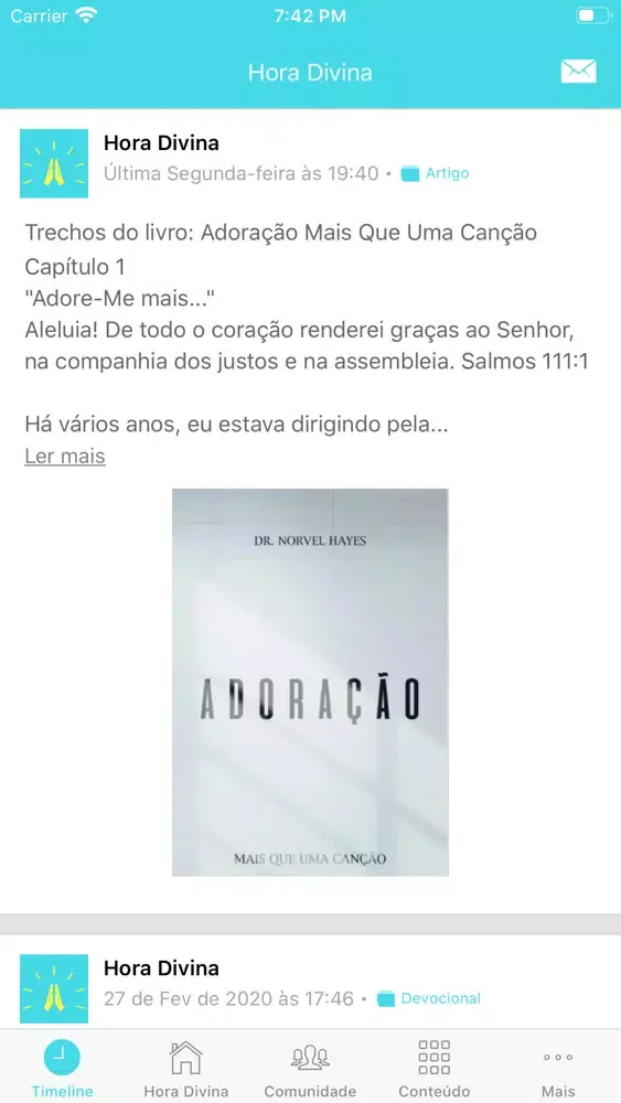 Capturas de tela do Hora Divina