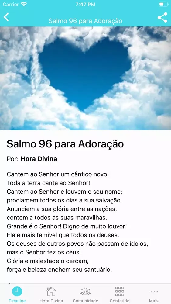 Capturas de tela do Hora Divina