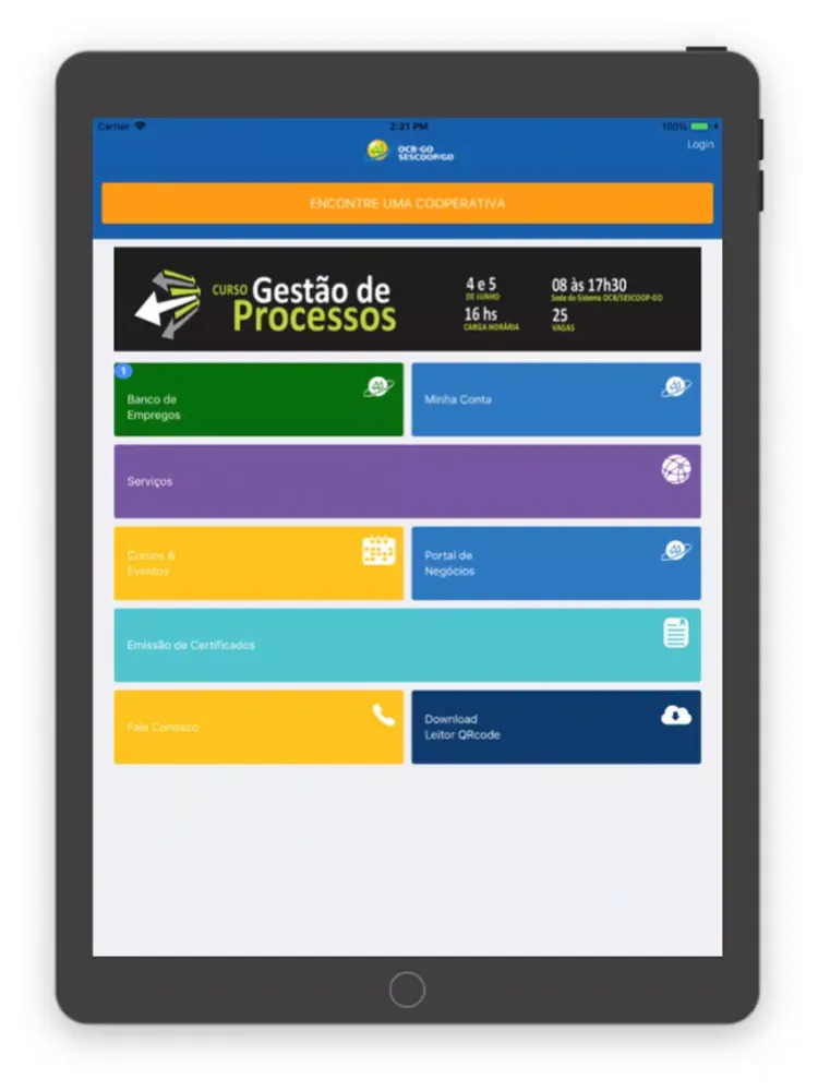 ภาพหน้าจอของ GCOOP GOIÁS COOPERATIVO iPad 