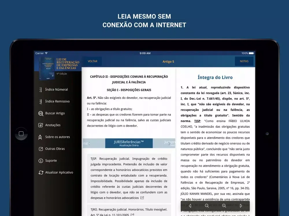 Capturas de tela do Lei de Falência iPad 