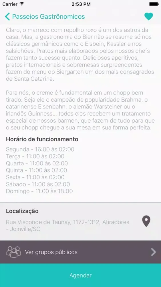 Capturas de tela do Turistando