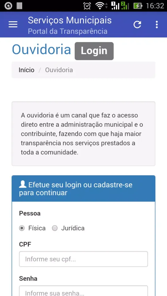Serviços Municipais Ekran Görüntüleri