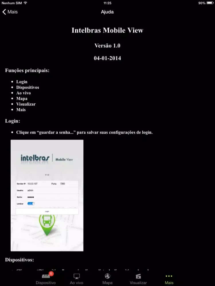 Intelbras Mobile View iPad 應用截圖