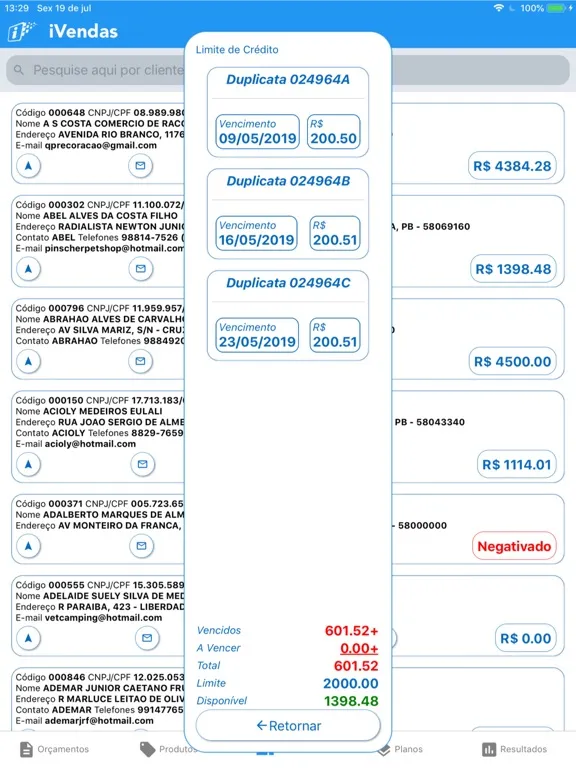 Capturas de pantalla de iVendas - Força de Vendas iPad 