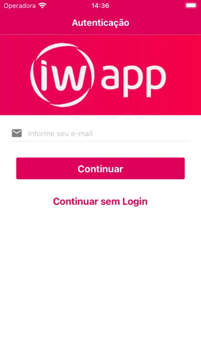 Capturas de tela do IWApp Modelo