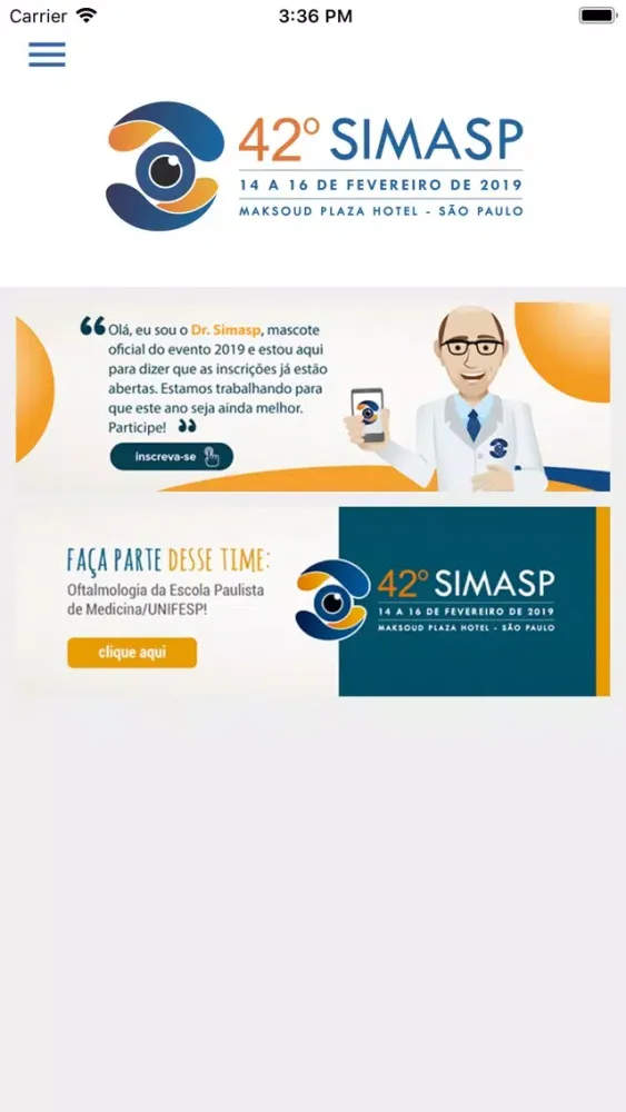 ภาพหน้าจอของ SIMASP 2019