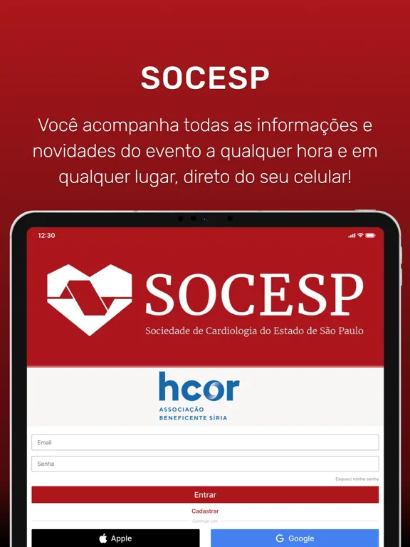 Ảnh chụp màn hình của SOCESP 2024 iPad 