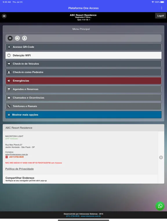 OneAccess iPad  Ekran Görüntüleri