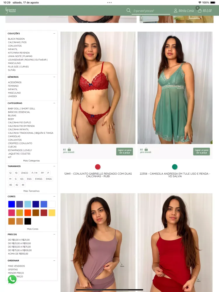 Intima Passion Lingerie Ekran Görüntüleri