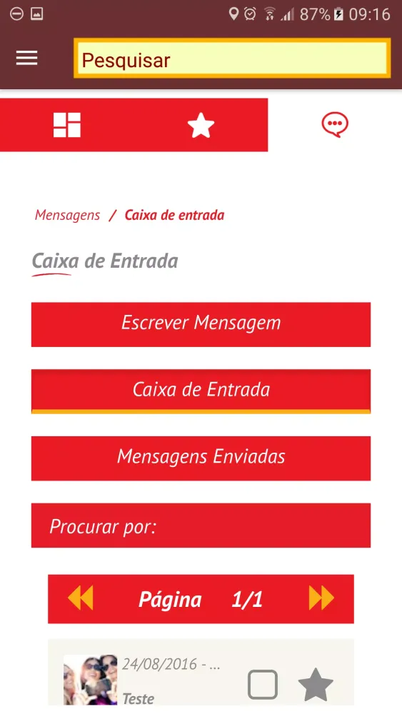 Capturas de tela do Intranet FIEMG Mobile