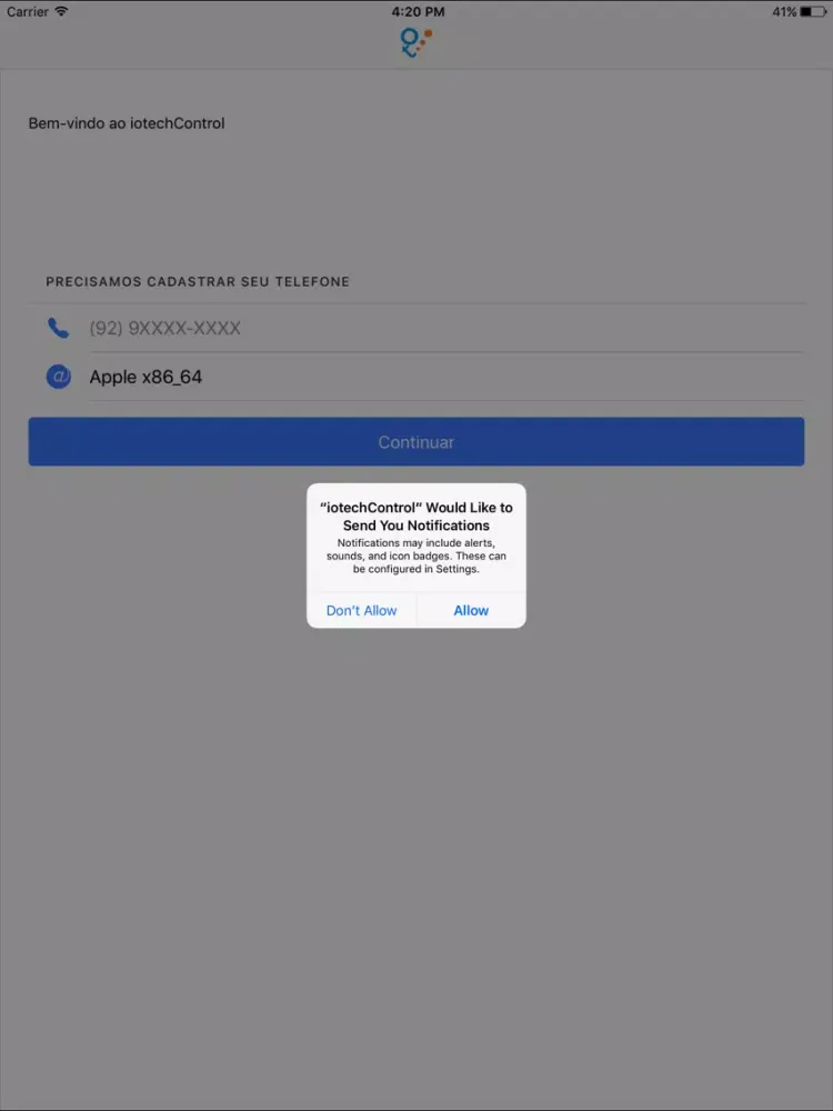Capturas de pantalla de iotech Control iPad 