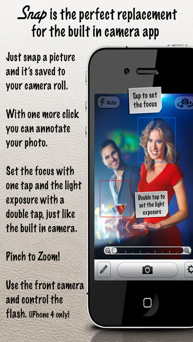 ภาพหน้าจอของ Snap Camera! - Write notes on your pictures the easy way.