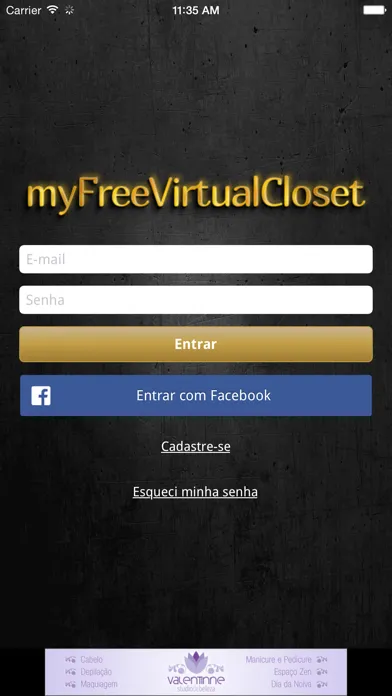 Capturas de tela do myFreeVirtualCloset