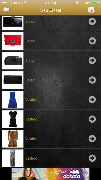 Capturas de tela do myFreeVirtualCloset