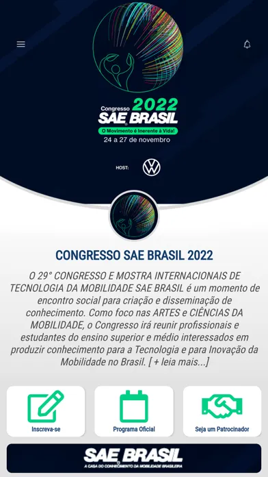 CONGRESSO SAE BRASIL 2022 Screenshots