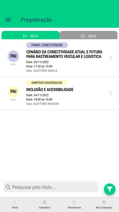 CONGRESSO SAE BRASIL 2022 Screenshots