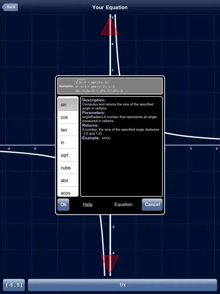 MathDraw: Draw, Chart, Plot, Graph, Calc Math Equations. Linear, Quadratic and Trigonometry. Bhaskara Formula. Perfect for College and University. iPad  Screenshots
