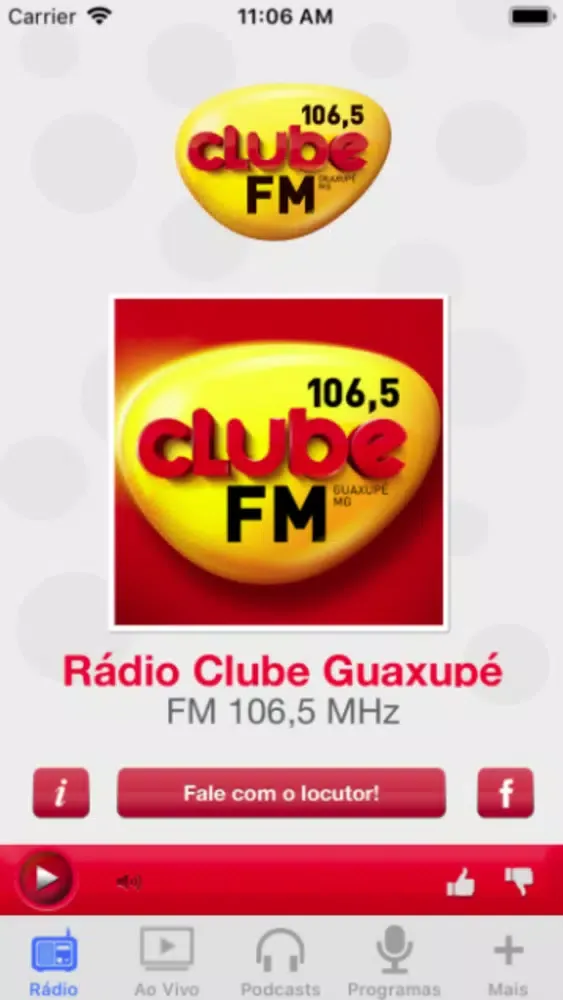 Captures d'écran de Rádio Clube Guaxupé
