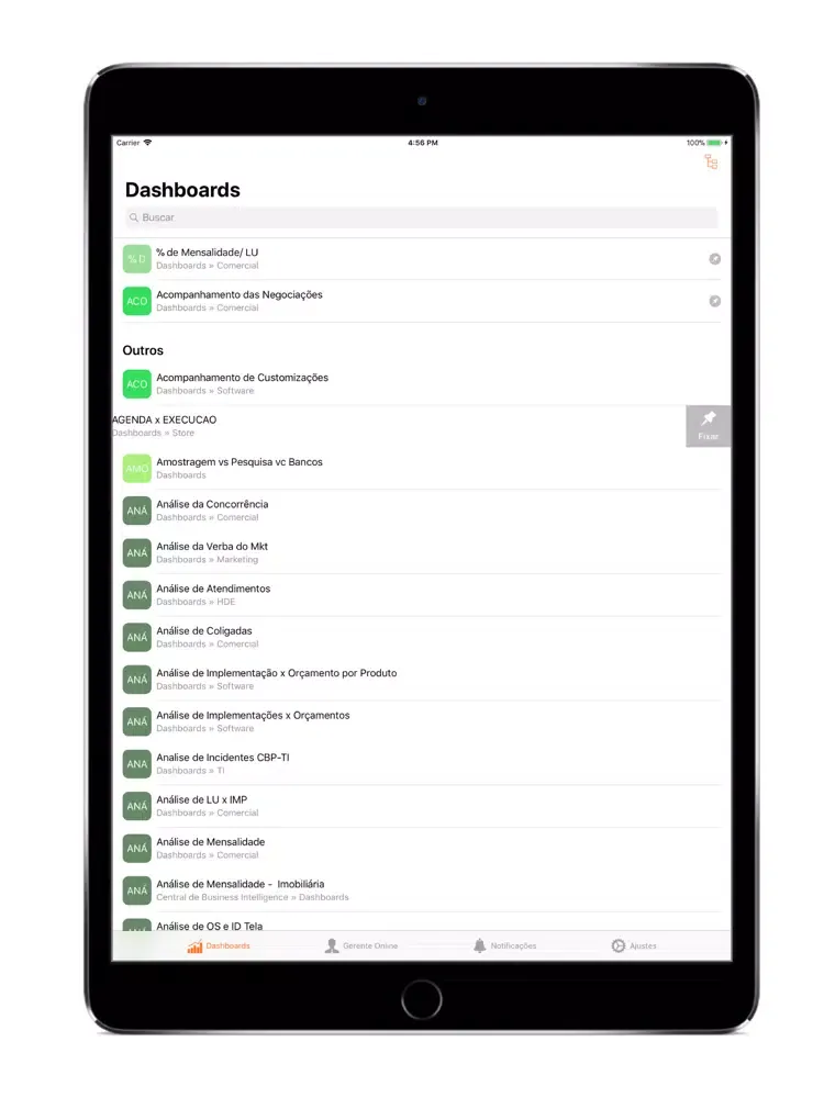Tangkapan layar Jiva Vision iPad 