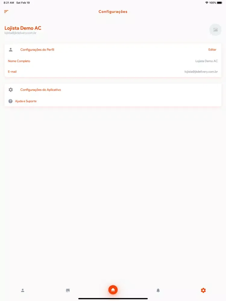 Zrzuty ekranu JK Delivery Lojista iPad 
