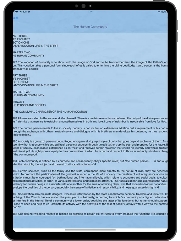 Zrzuty ekranu Catechism of the Catholic iPad 