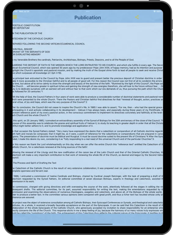 Zrzuty ekranu Catechism of the Catholic iPad 