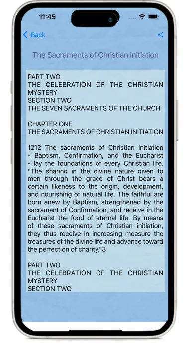 Zrzuty ekranu Catechism of the Catholic