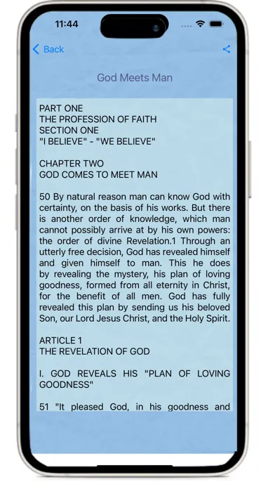 Zrzuty ekranu Catechism of the Catholic