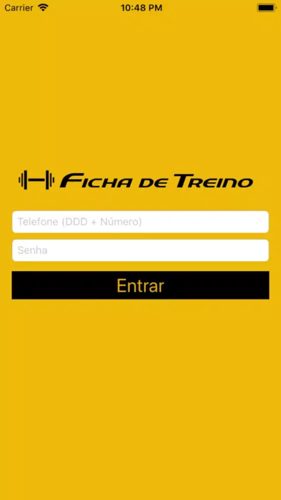 Capturas de tela do Ficha de Treino