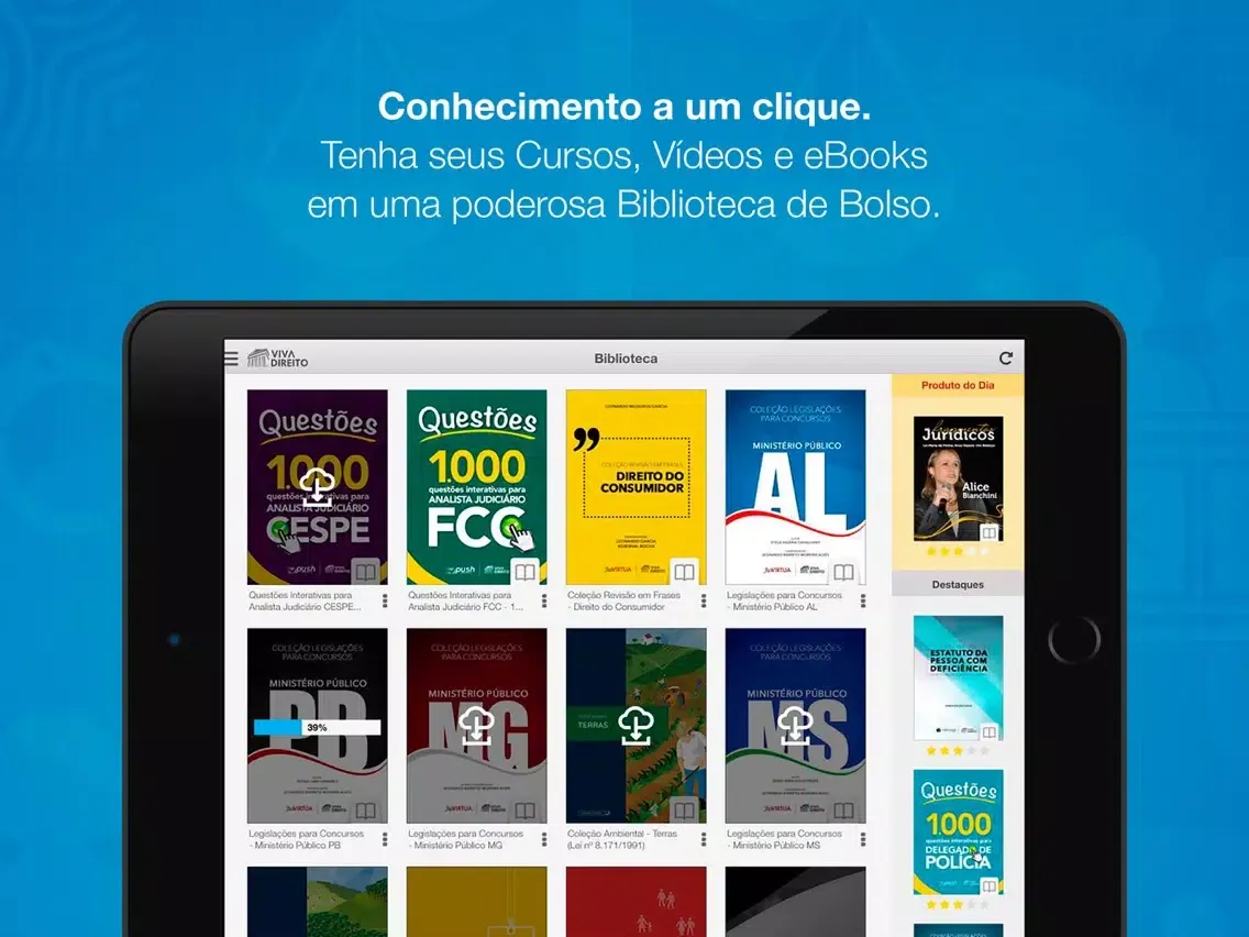Tangkapan layar Editora JusPodivm iPad 