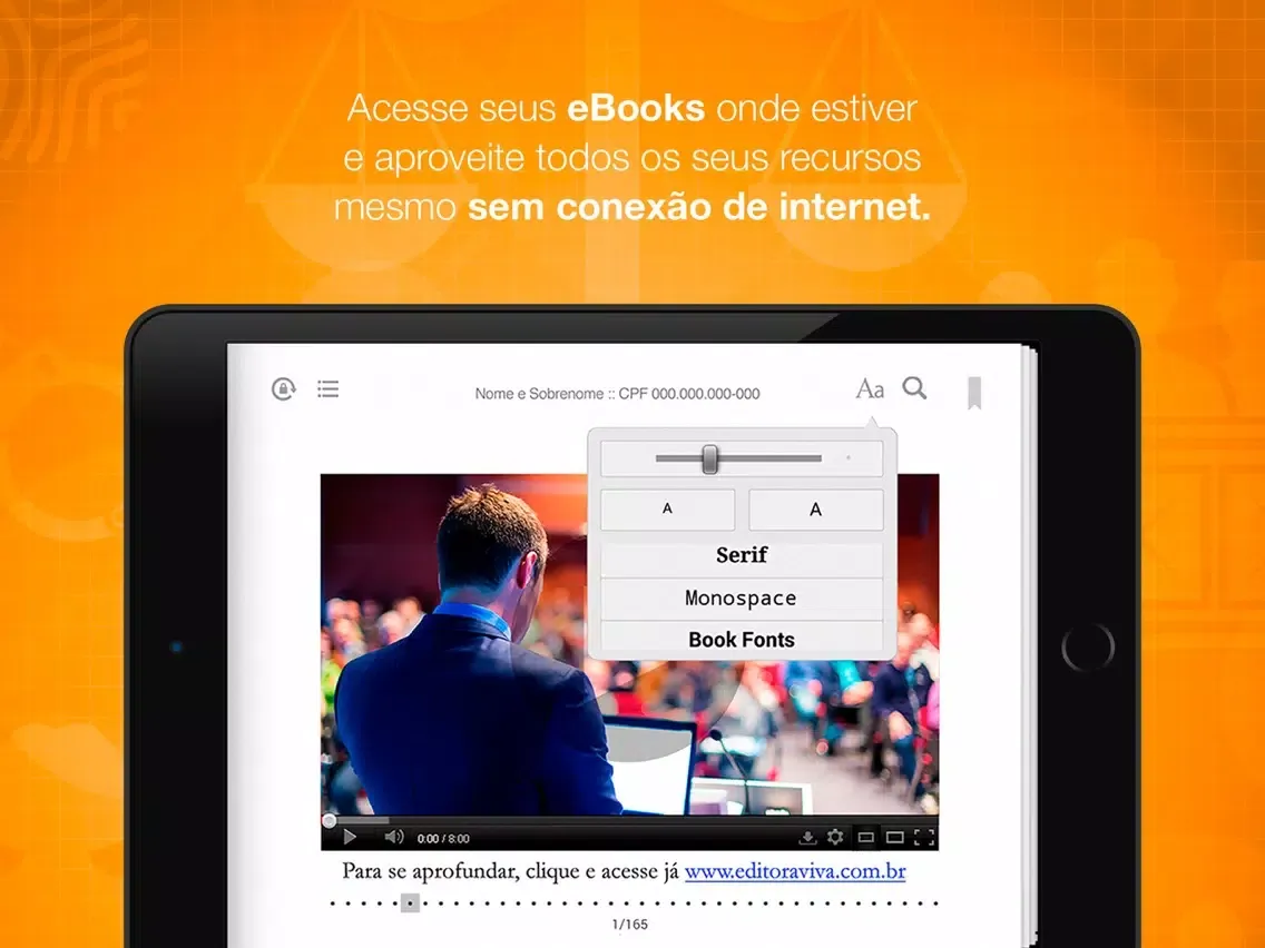 Tangkapan layar Editora JusPodivm iPad 