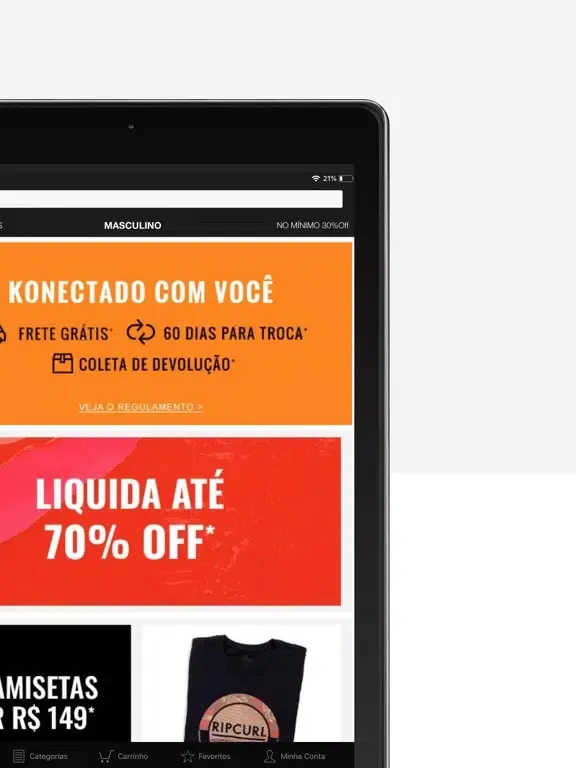 Tangkapan skrin Kanui: Ofertas Sportwear iPad 