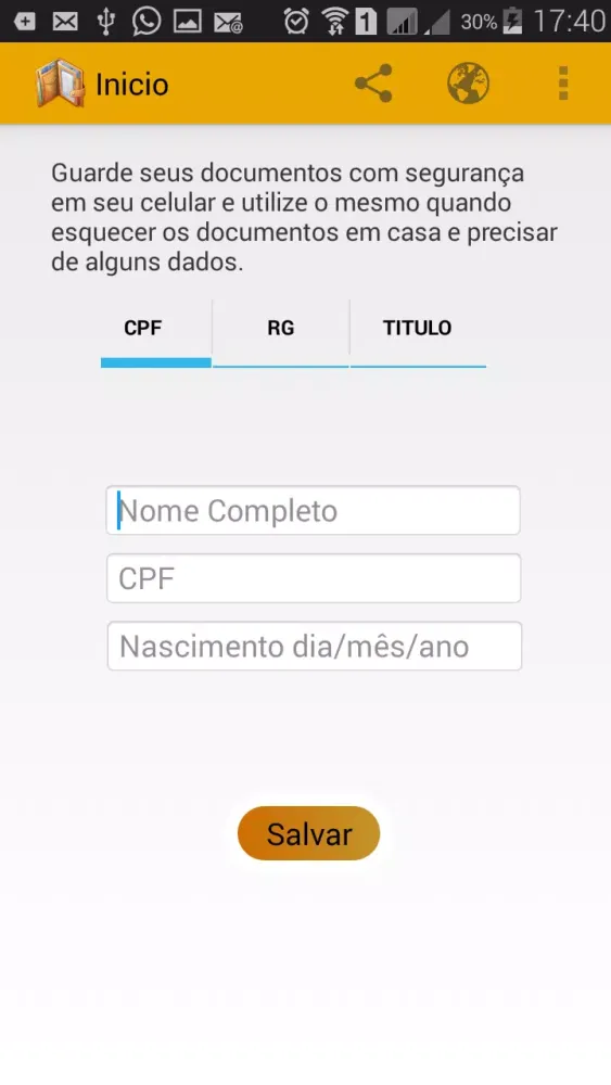 Documentos Portáteis Screenshots