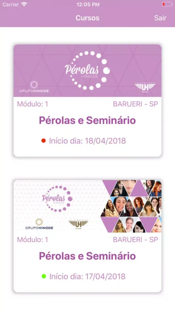 Pérolas Check-in Grupo Hinode应用截图