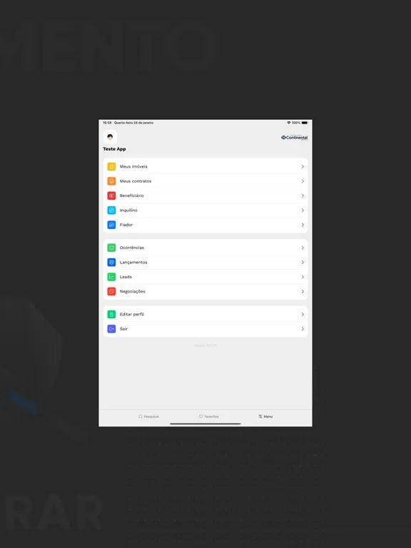 Imobiliária Continental iPad 应用截图
