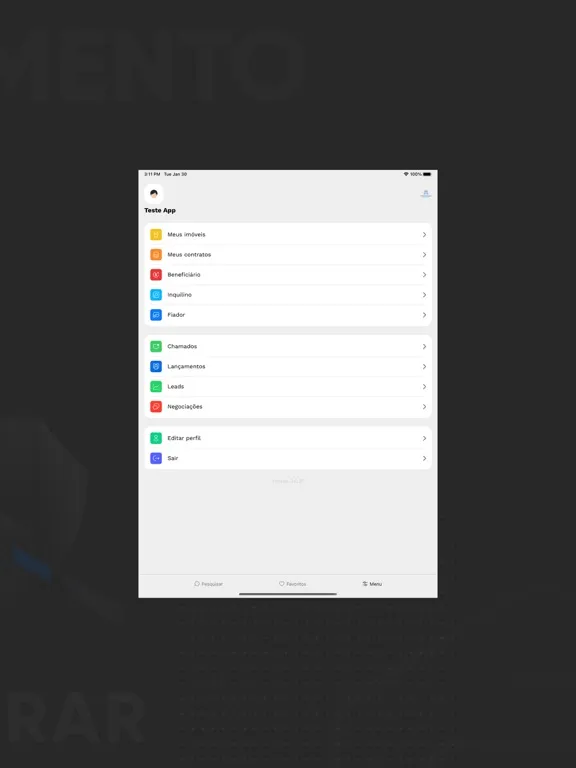 Tangkapan layar Mediterrâneo iPad 