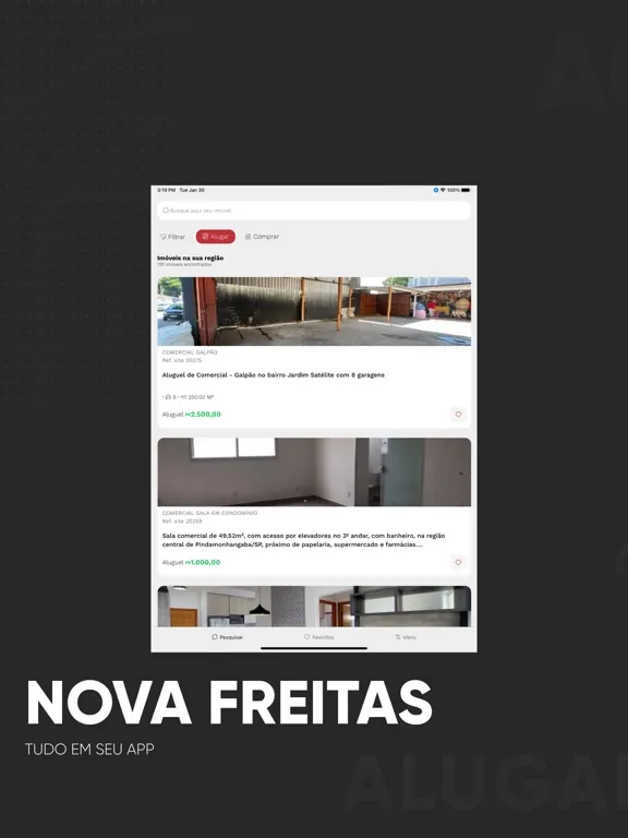 Capturas de tela do Nova Freitas iPad 