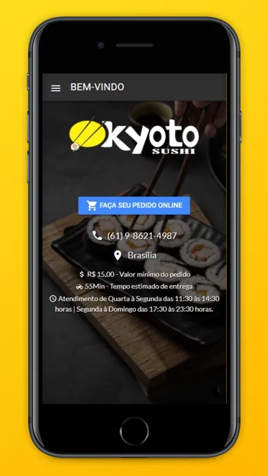 Tangkapan layar Kyoto Sushi Brasília