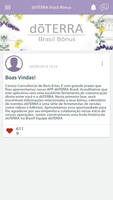 doTERRA Bônus Ekran Görüntüleri