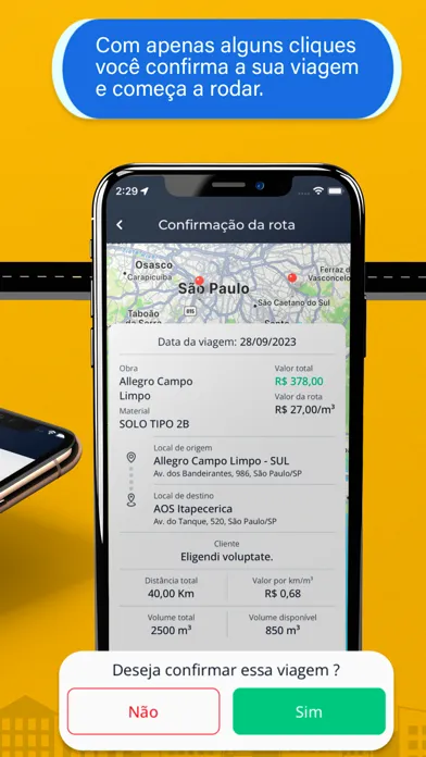 Captures d'écran de LandApp Motorista