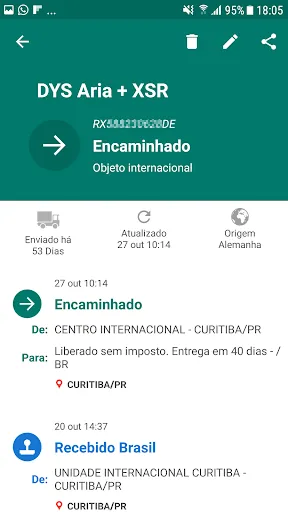 Screenshot di Rastreio Correios PRO