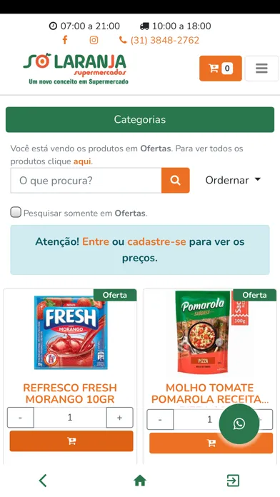 Screenshot di Só Laranja Supermercado - Loji