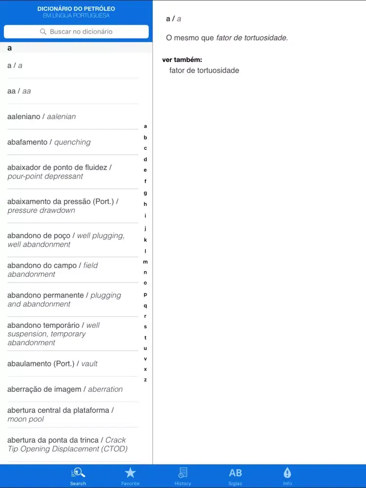 Dicionário do Petróleo iPad  スクリーンショット