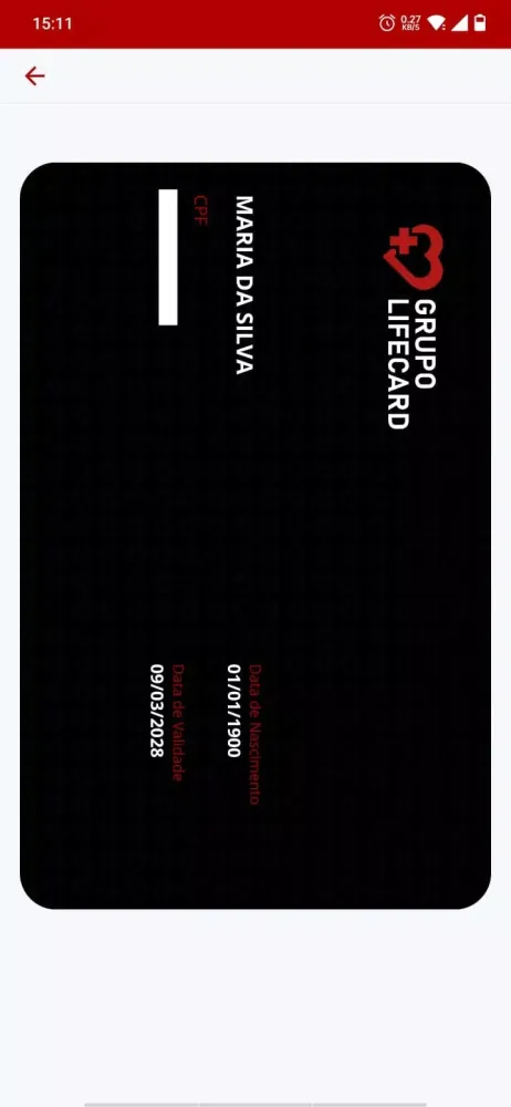 ภาพหน้าจอของ Grupo LifeCard