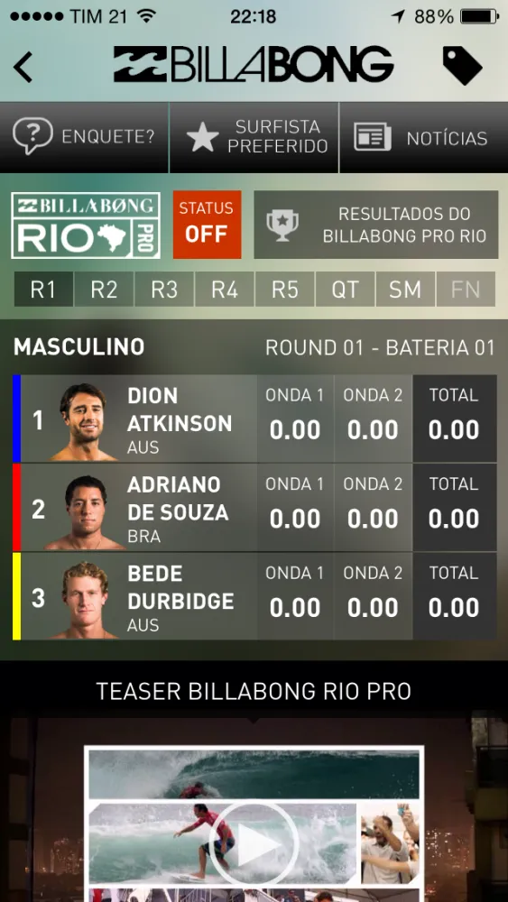 Tangkapan layar Billabong Brasil