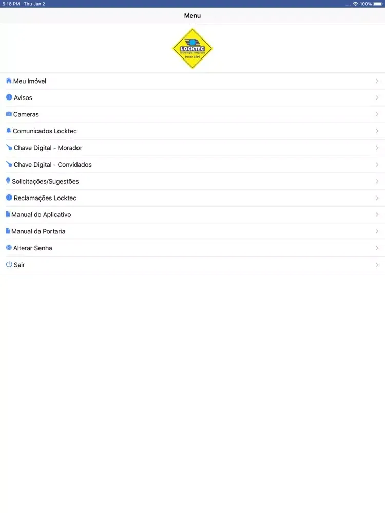 Tangkapan layar Portaria Autônoma iPad 